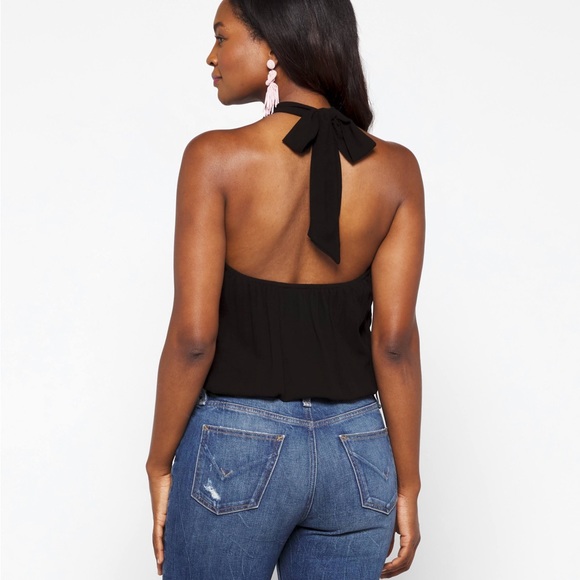 (B51) LUQ Brand Black Jersey Halter Bodysuit, Size Medium, NWT - Picture 4 of 10